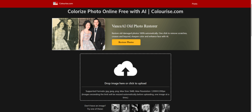 Colourise.com Homepage