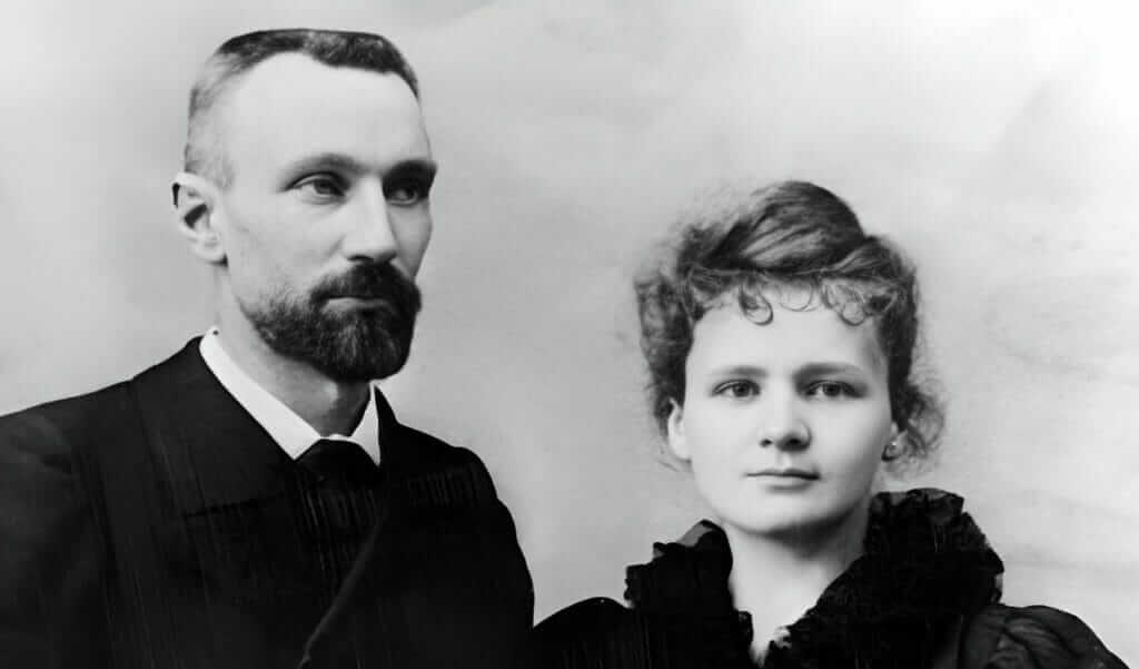 Marie Curie with her husband