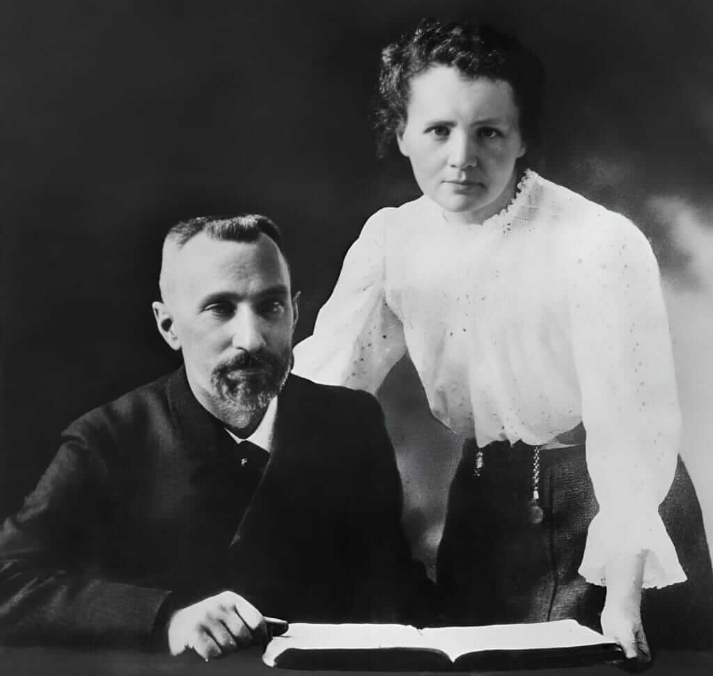 Marie Curie with her husband