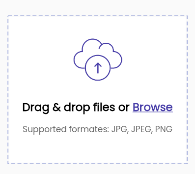 Face26 Drag and Drop files or Browse Box to Upload photos