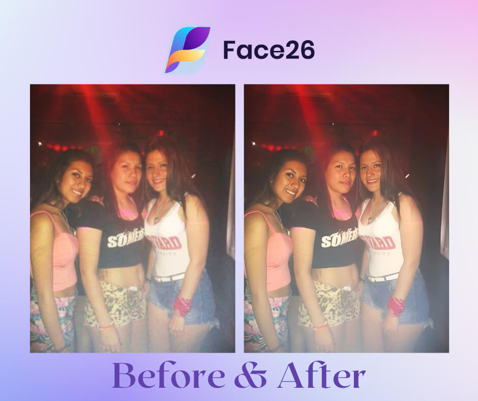 The results after upscaling a bestfriends photo with face26 app
